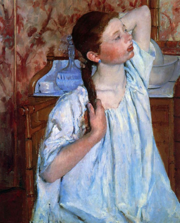 Mary Cassatt. Hair girl