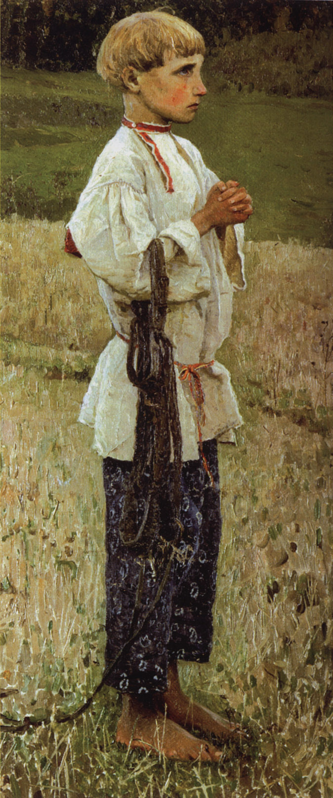Mikhail Vasilyevich Nesterov. El niño Bartolomé. Boceto para la pintura "La visión de la juventud Bartolomé".