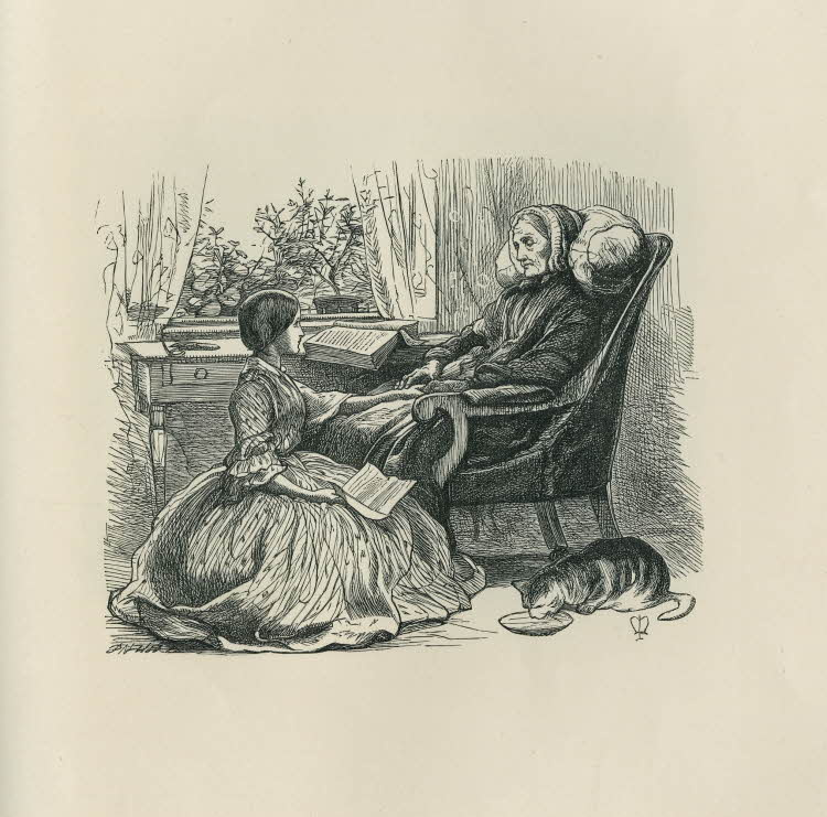 John Everett Millais. Reading. A collection of illustrations for the magazine "Once a week"