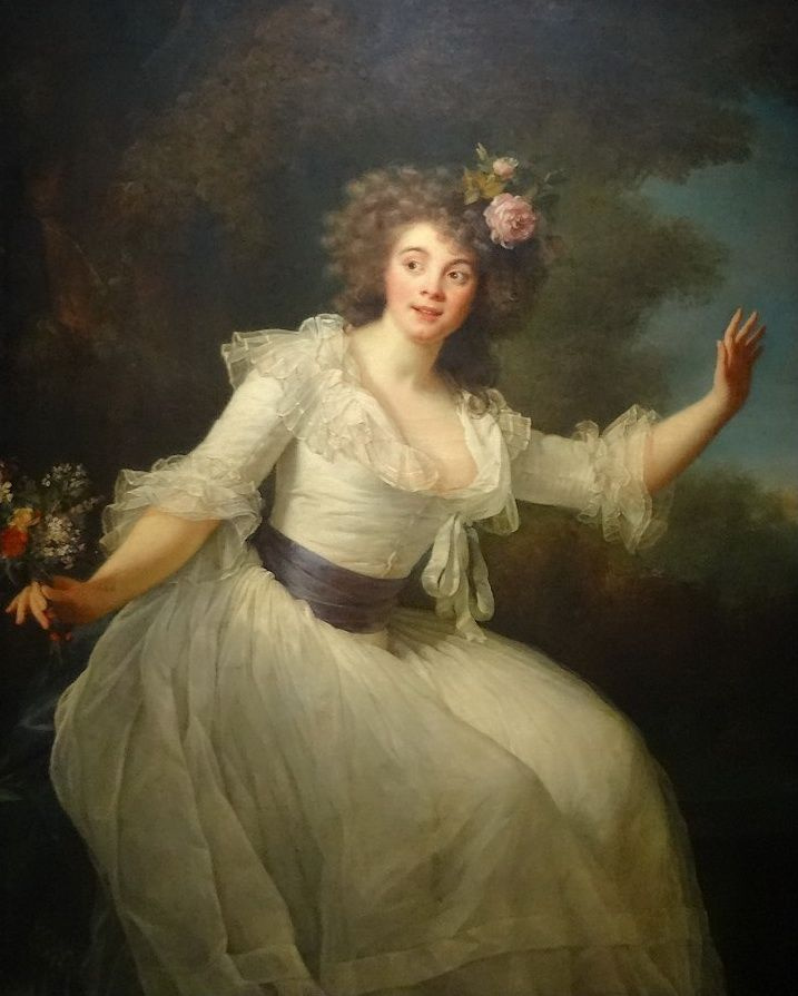 Elizabeth Vigee Le Brun. Portrait of the actress Louise-Rosalie Dugazon in the role of Nina in the Opera of Nicolas Dalarna "Crazy love"