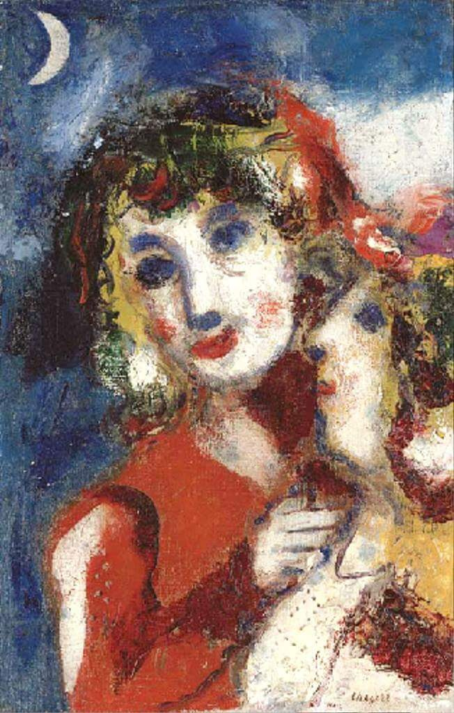 Marc Chagall. Bella and IDA at the moon