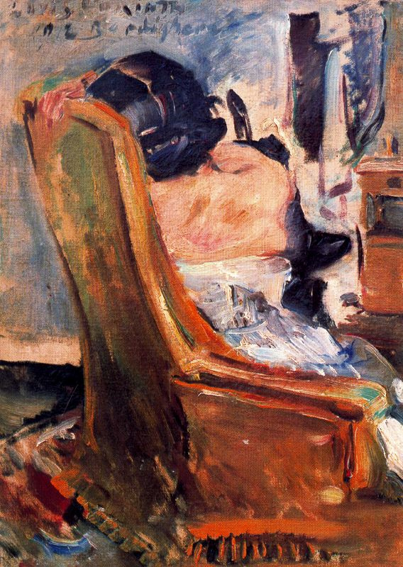 Lovis Corinto. The woman in the chair