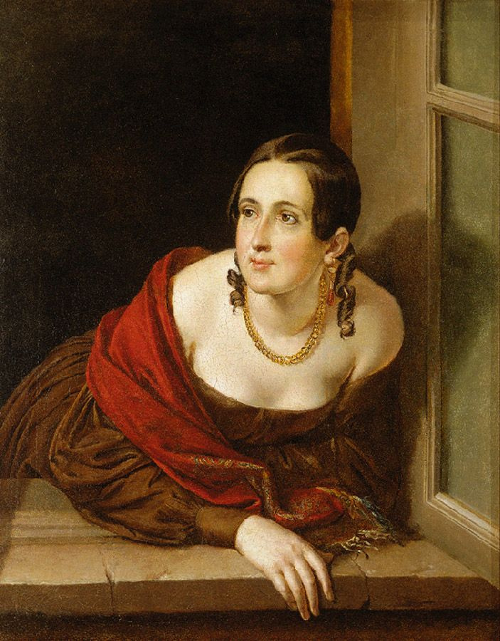 Vasily Andreevich Tropinin. Femme à la fenêtre ("Trésorier")