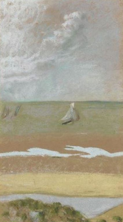 Jean Edouard Vuillard. Sailboats under a cloudy sky