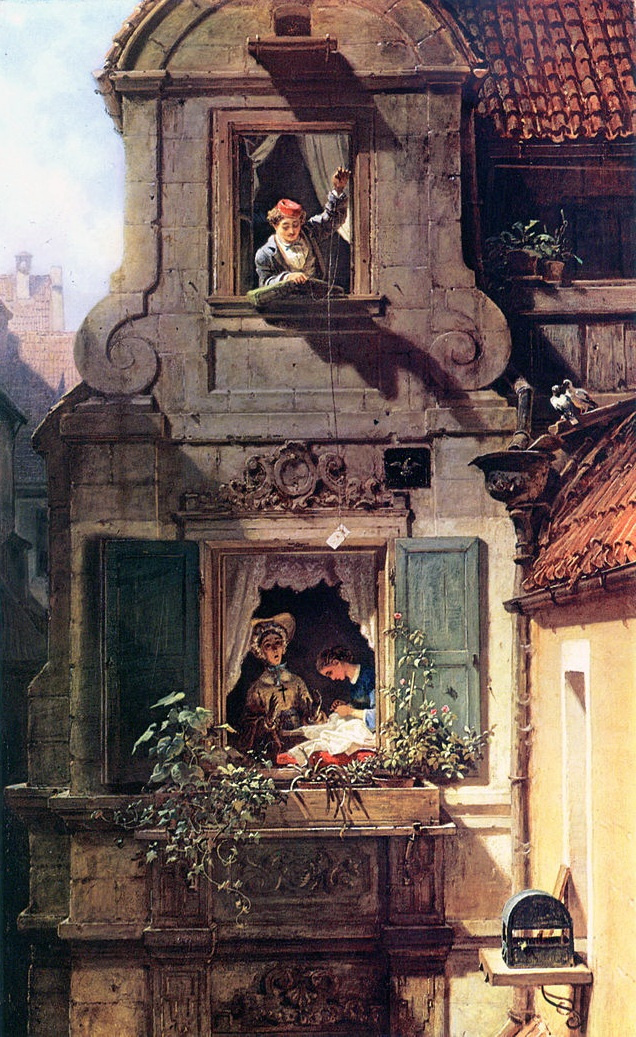 Karl Spitzweg. 截获的情书