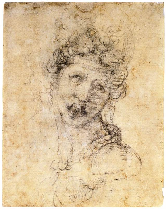 Michelangelo Buonarroti. Cleopatra (sketch)