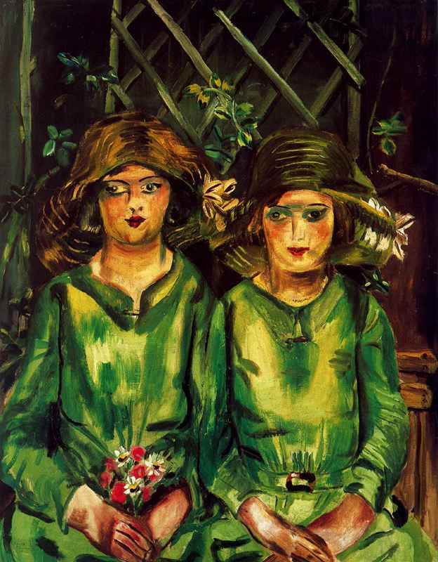 Francis Hodgkins. Two girls in green