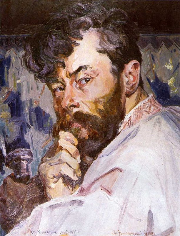 Alexey (Oleksa) Novakovsky. Self portrait with brush