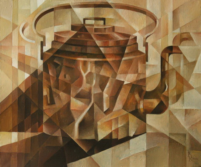 Vasily Krotkov. Copper kettle. Kubofuturizm