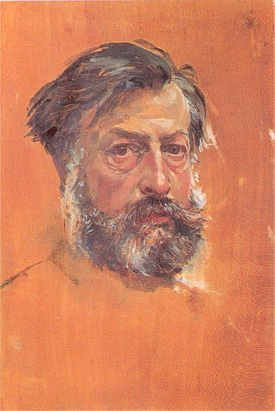 Jean-Louis-Ernest Meissonier. Portrait of a man with a beard