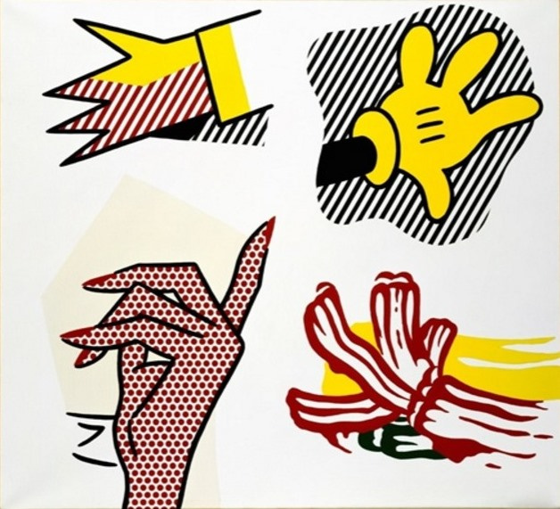 Roy Lichtenstein. Croquis des mains