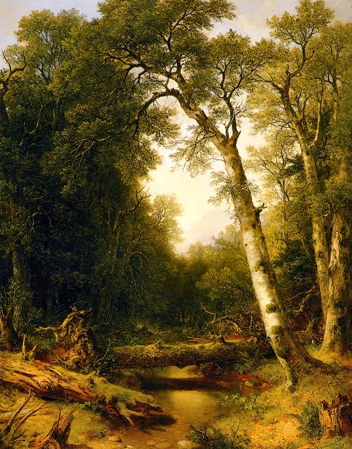 Asher Brown Durand. Stream in the forest