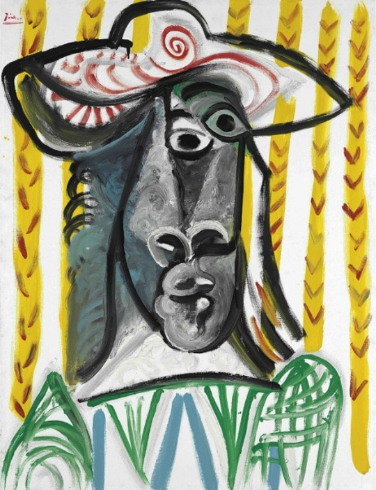 Pablo Picasso. Testa di moschettiere