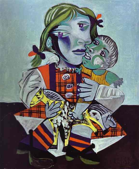 Pablo Picasso. Maya, Picasso's daughter with a doll