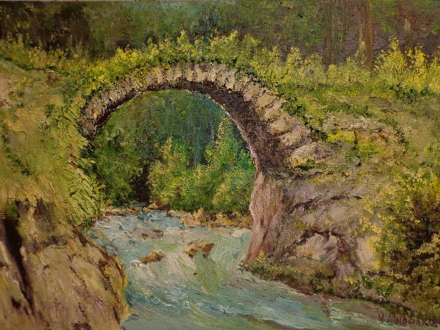 Victor Fishing. Old bridge