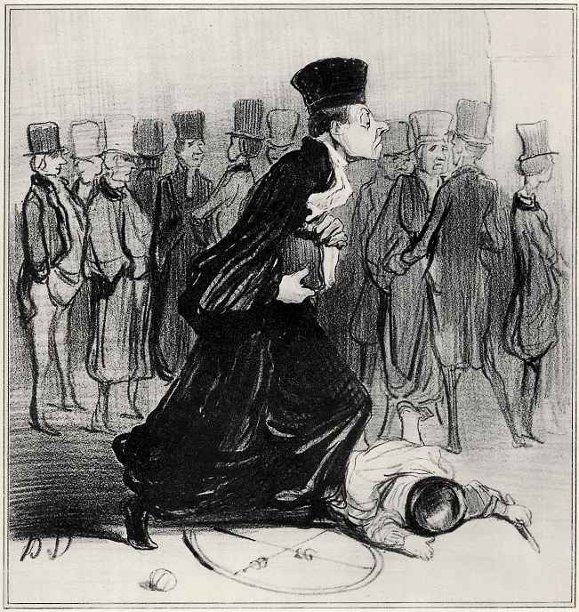 Honore Daumier. The less practice you have, the harder practices