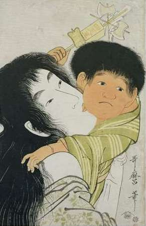 Kitagawa Utamaro. Yamauba and Kintaro