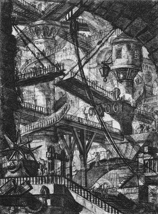 Giovanni Battista Piranesi. Prison with wooden galleries