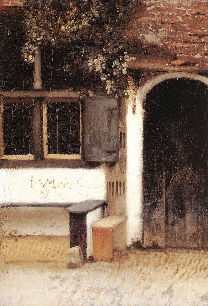 Jan Vermeer. Little street in Delft. Fragment