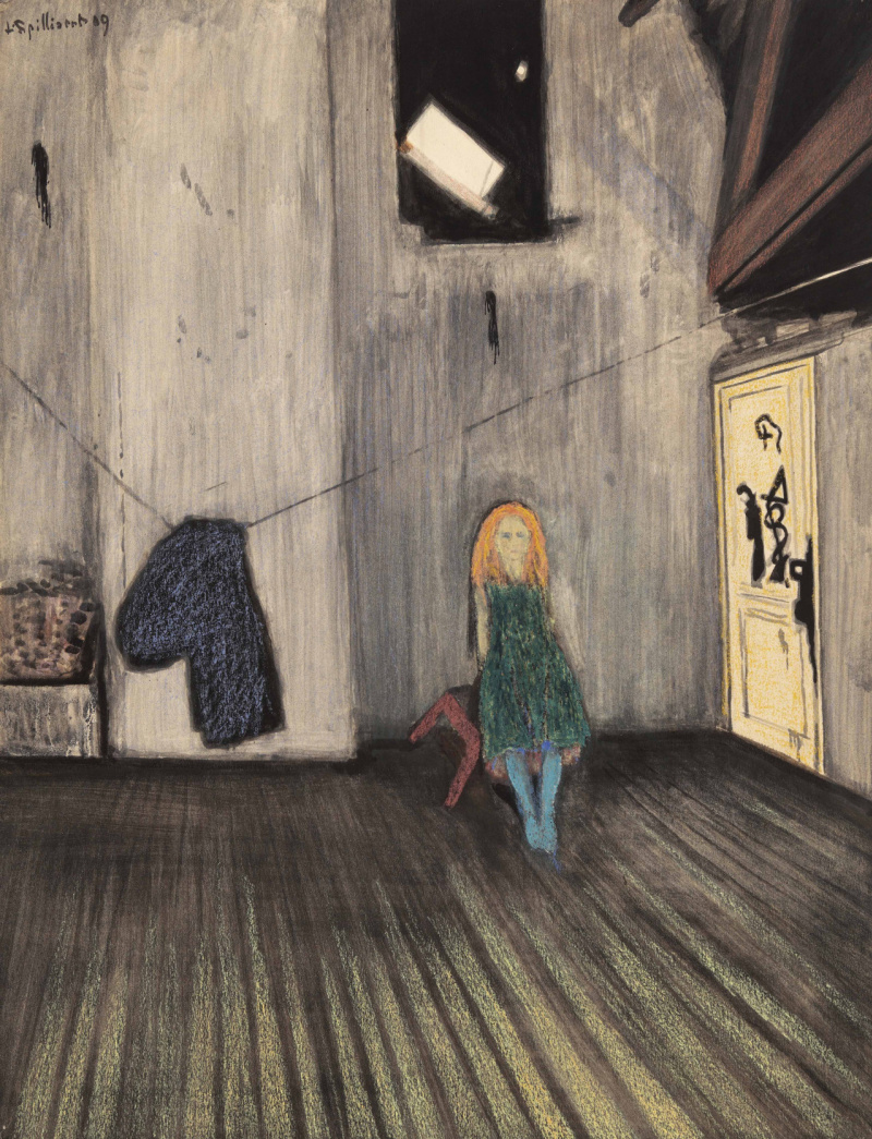 Alone, 1909 Watercolor, pastel on paper, XX by Leon Spilliaert
