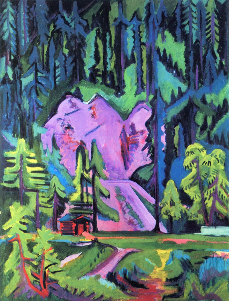 Forest landscape, 1923, 90×119 cm by Ernst Ludwig Kirchner