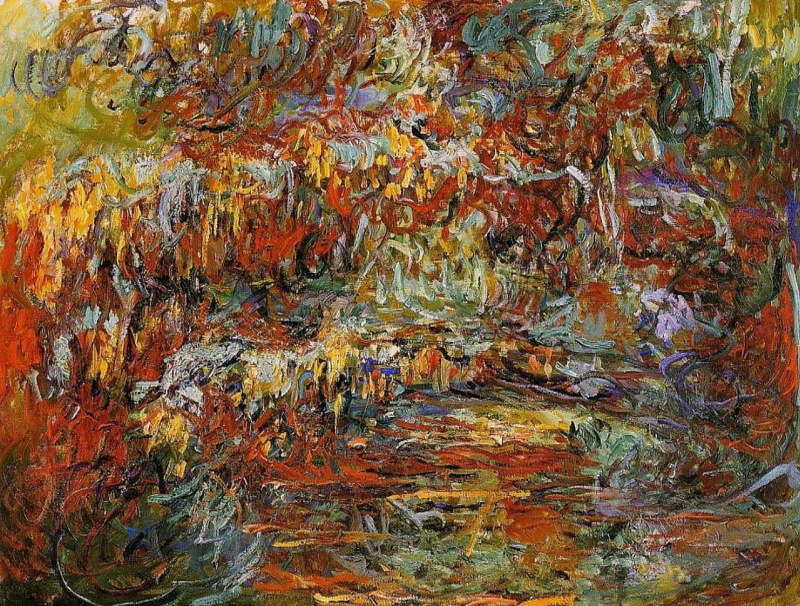 Japanese bridge in Giverny, 1924, 116×89 cm by Claude Monet