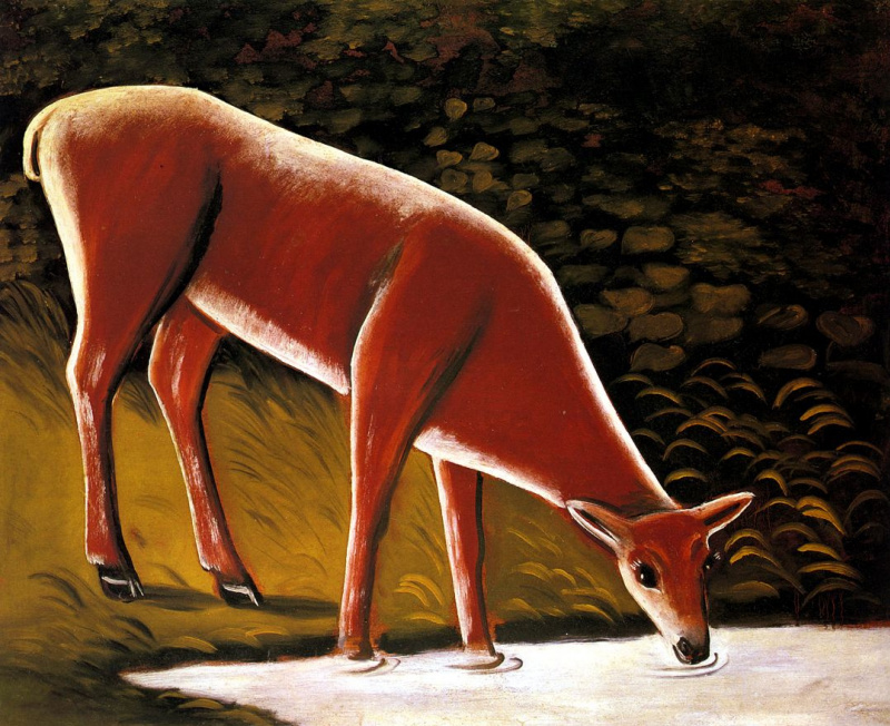 ROE deer at a stream by Niko Pirosmani (Pirosmanashvili): History