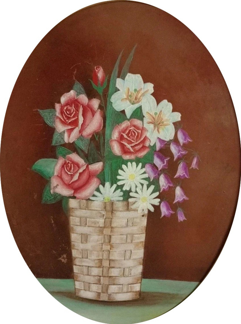 光のbouquet 絵画原画 Still Life of Dahlias' by Max Theodore Streckenbach, Circa 1900