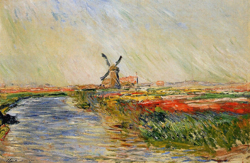 Field of tulips in Holland, 1886, 81×54 cm by Claude Monet
