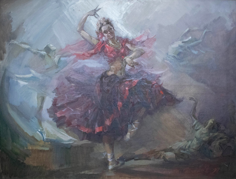 Renaissance dance, 1997, 100×135 cm by Alexey Alekseevich Drilev