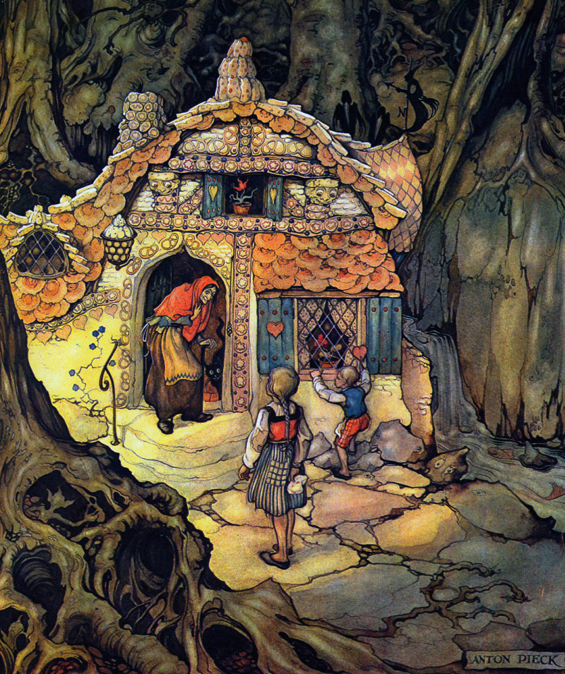 Anton Pieck Hansel and Gretel. Illustration for the fairy tales of
