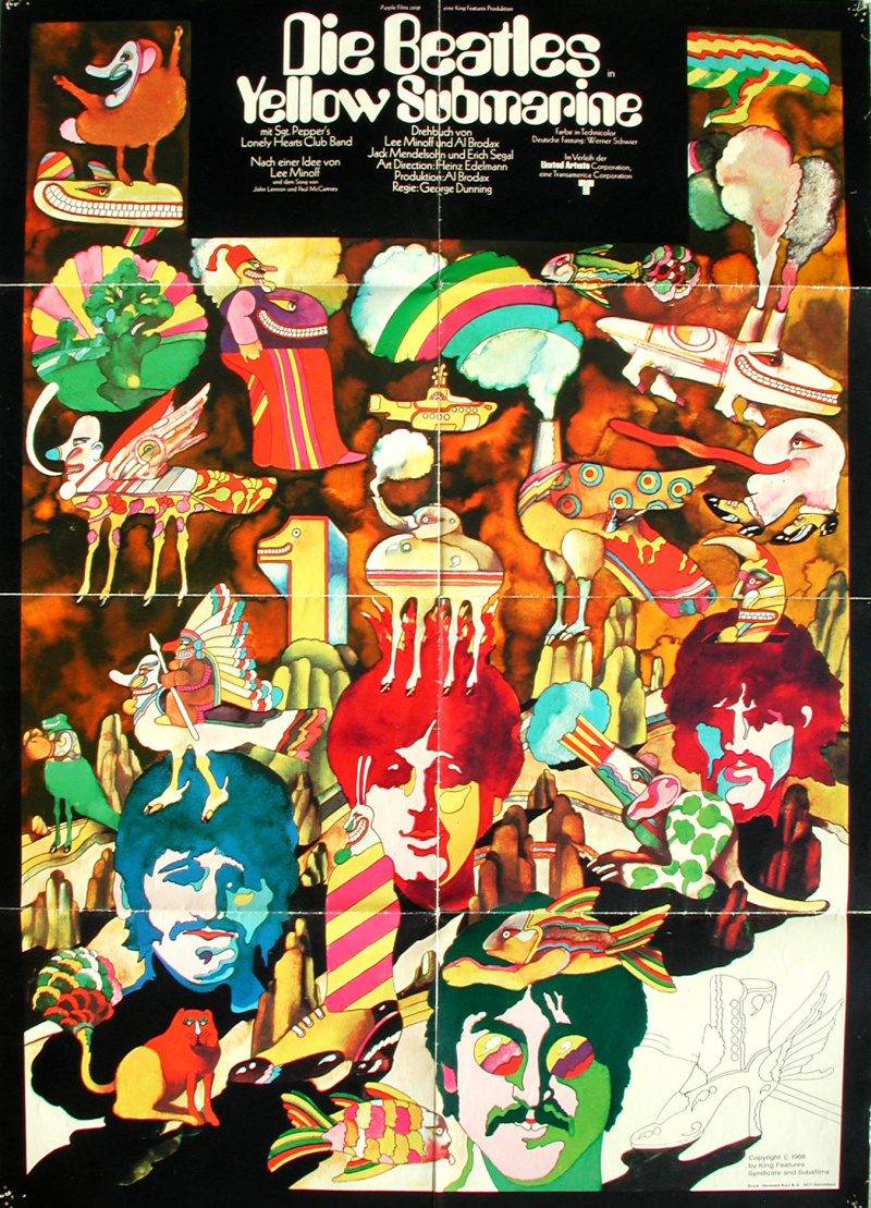 Heinz Edelmann Poster for Yellow Submarine, XX: Description of the Heinz Edelmann Poster for Yellow Submarine, XX: Description of the