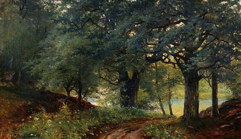 Forest landscape, 1890 by Andrey Nikolayevich Shilder: History
