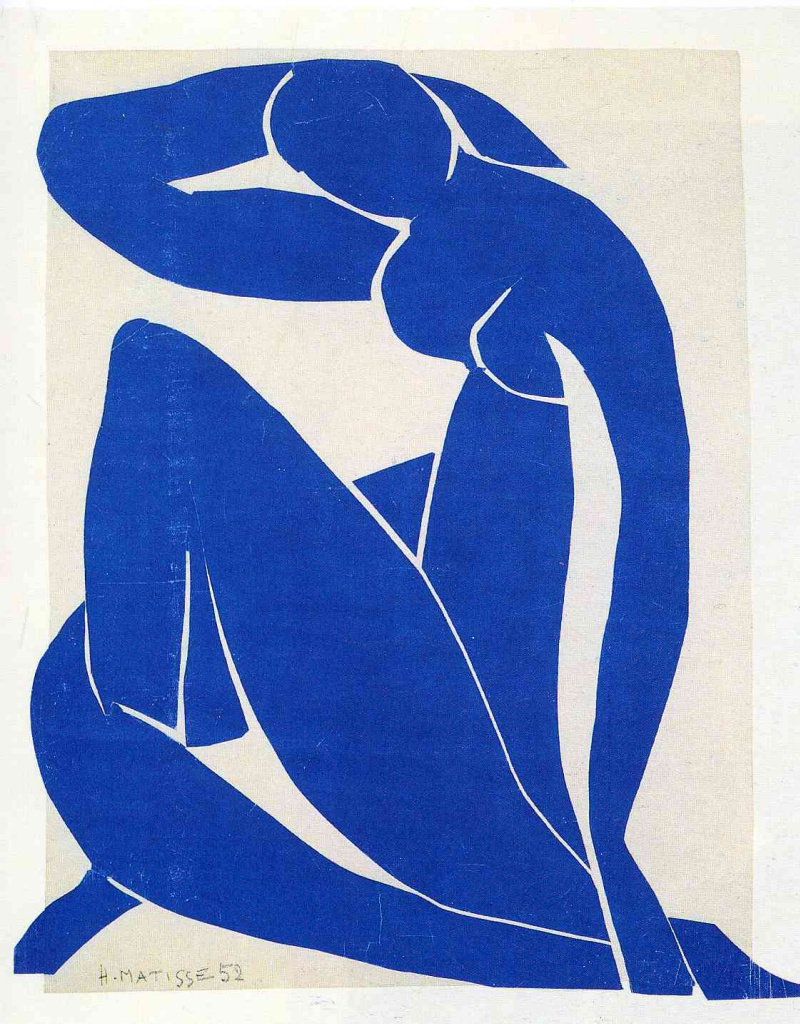 Henri Matisse Blue Nude, 1952, 76×116 厘米：作品描述| Arthive