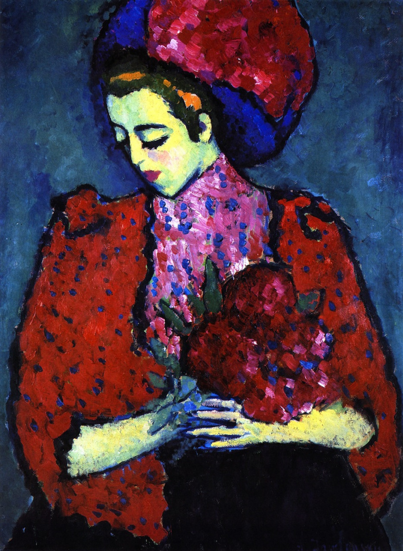 Alexej von Jawlensky Dame aux pivoines, 1909, 75×101 cm
