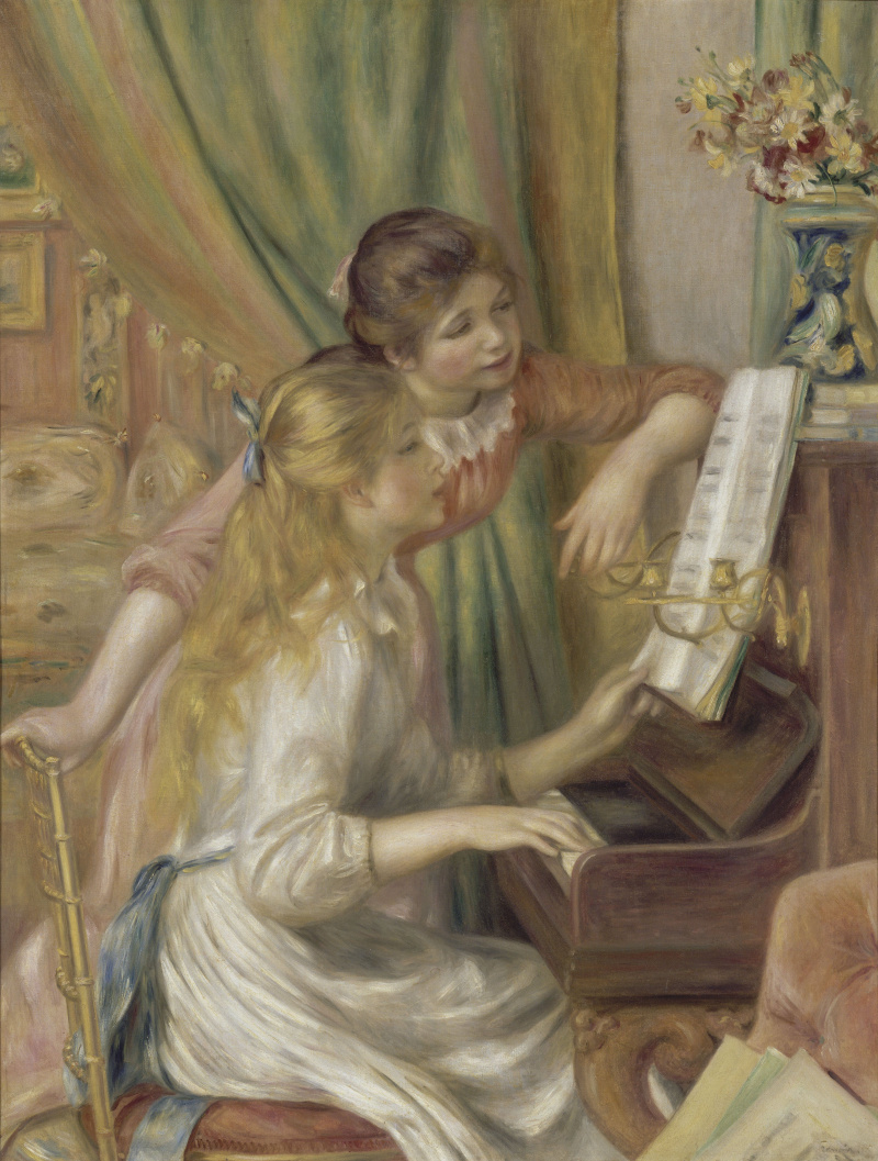 Pierre-Auguste Renoir. Two young girls at the piano