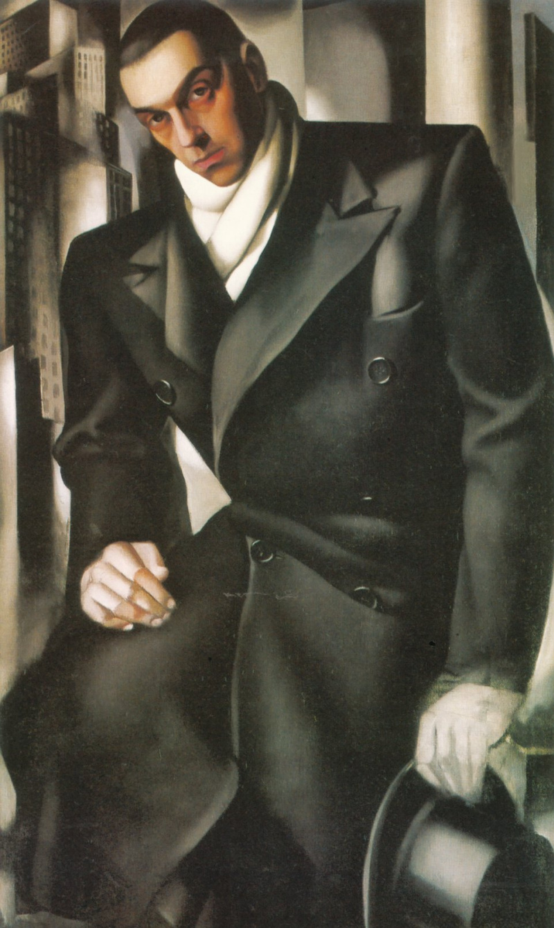 Tadeusz Lempitski (Portrait of a Man, Unfinished), 1928, 81×130 cm by  Tamara Lempicka: History, Analysis & Facts | Arthive