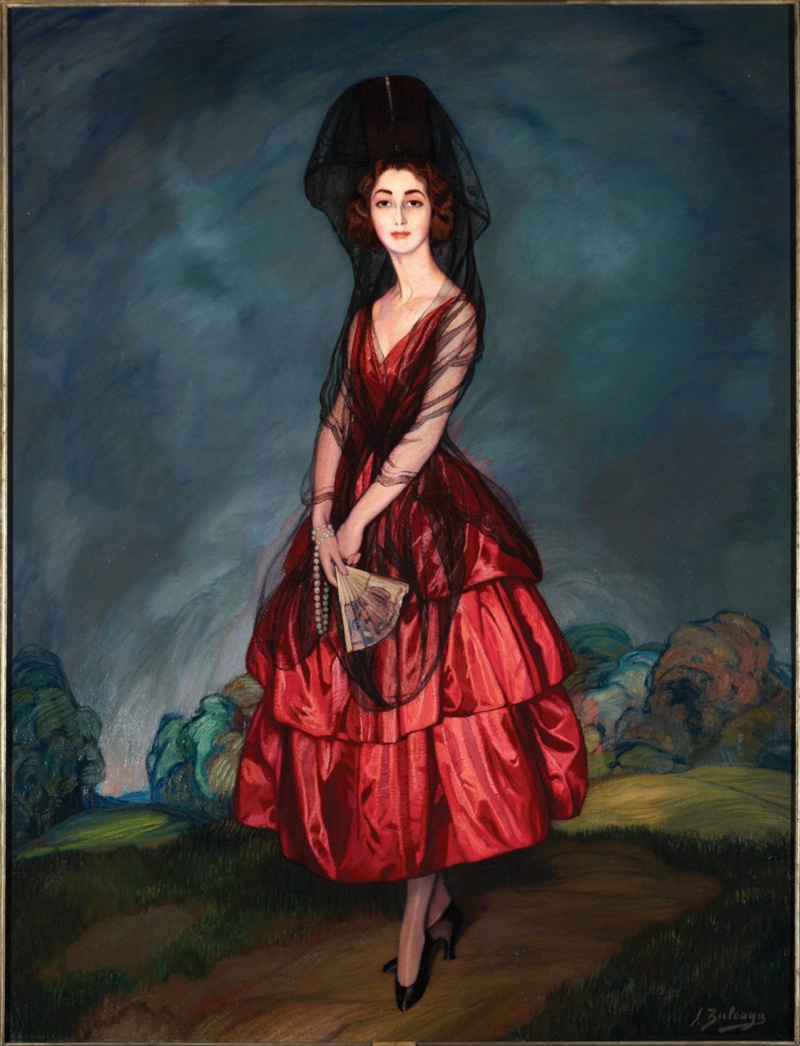 Doña maría del Rosario de Silva and Gurtubay, the 17th Duchess of Alba,  1921, 164×218 cm by Ignacio Zuloaga: History, Analysis & Facts | Arthive