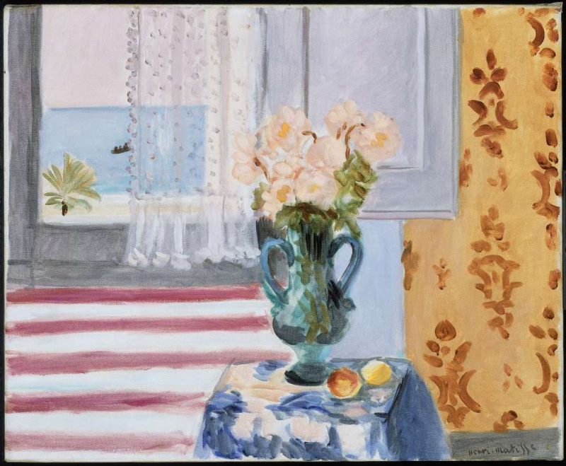 Henri Matisse 用鲜花的花瓶, 1924, 74×61 厘米：作品描述| Arthive