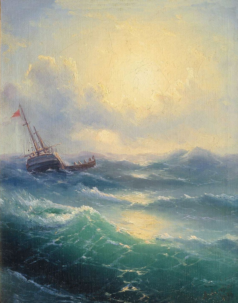Sea. Etude, 1898, 20×24 cm by Ivan Aivazovsky: History, Analysis