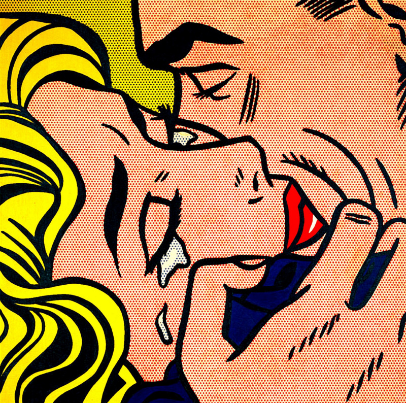ロイ・リキテンスタイン キス Kiss V 1964 シルクスクリーン額装 Kiss, 1964, 91×91 cm by Roy Lichtenstein: History, Analysis