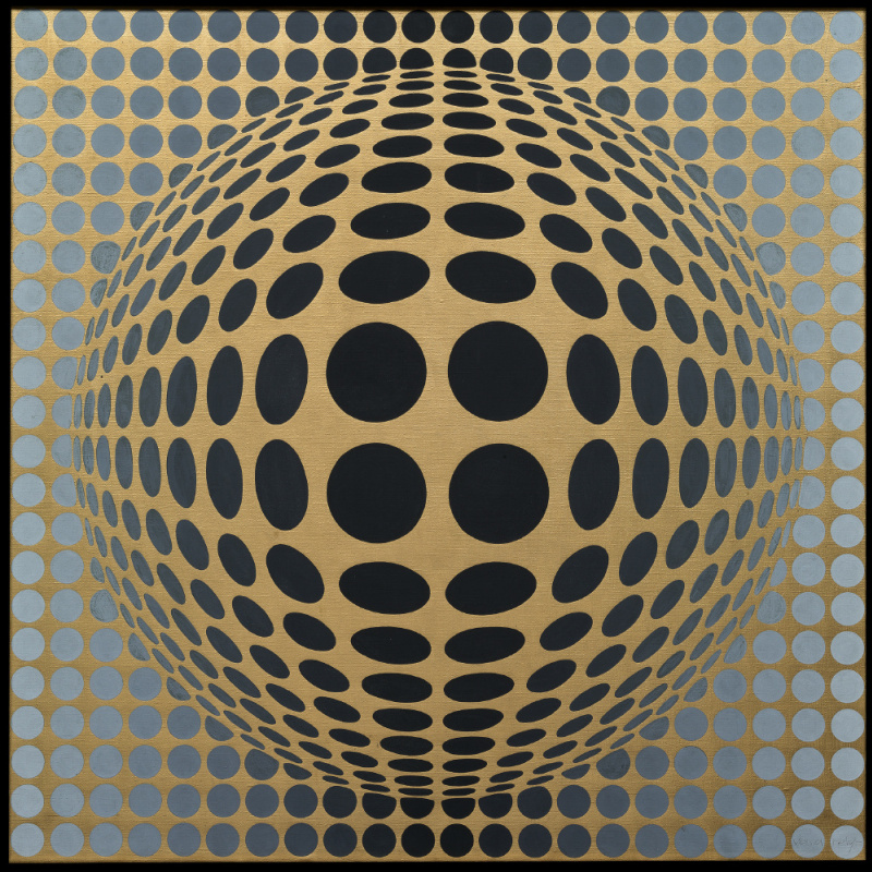 VEGA-Or, 1969, 70×70 cm by Victor Vasarely: History, Analysis