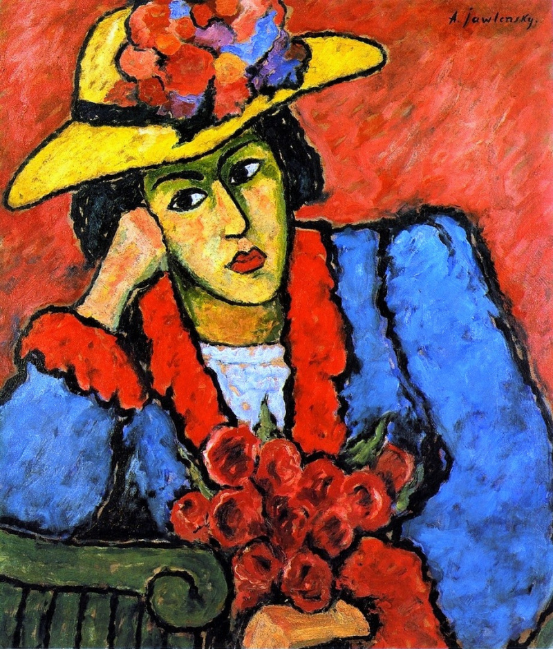 Tableau Alexej Von Jawlensky - Hélène, Toile Sur Cadre, Prêt à Accrocher