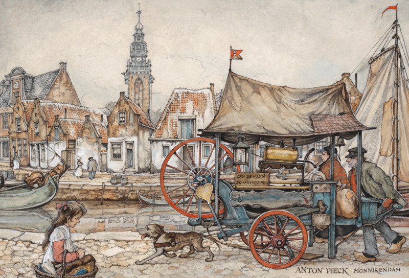 City scenes. Monnickendam, 1960, 34×26 cm by Anton Pieck: History
