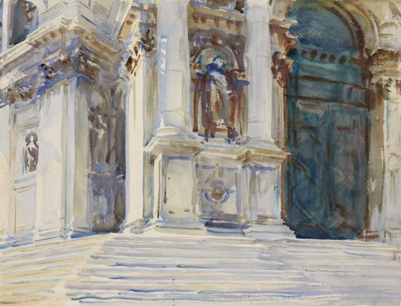 ジョン・シンガー・サージェント、サルーテ寺院の裏、ヴェネツィア ジョン・シンガー・サージェント、サルーテ寺院の裏