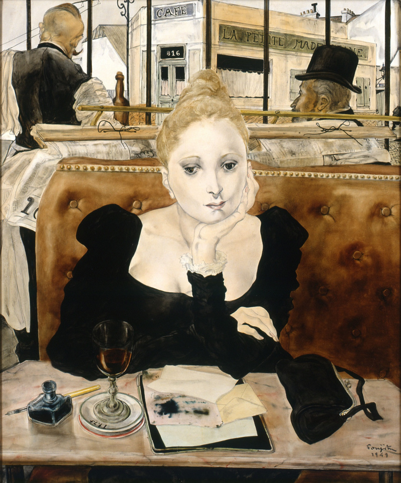 In a cafe, 1949 by Tsuguharu Foujita (Léonard Fujita): History