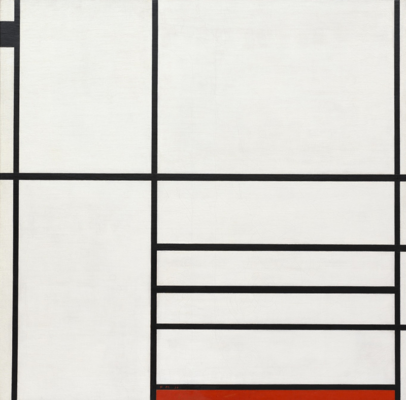 Piet Mondrian Composition avec blanc noir et rouge 1936 104 120