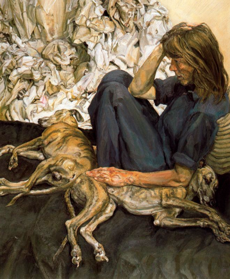 Triple portrait, 1987, 100×120 cm by Lucien Freud: History