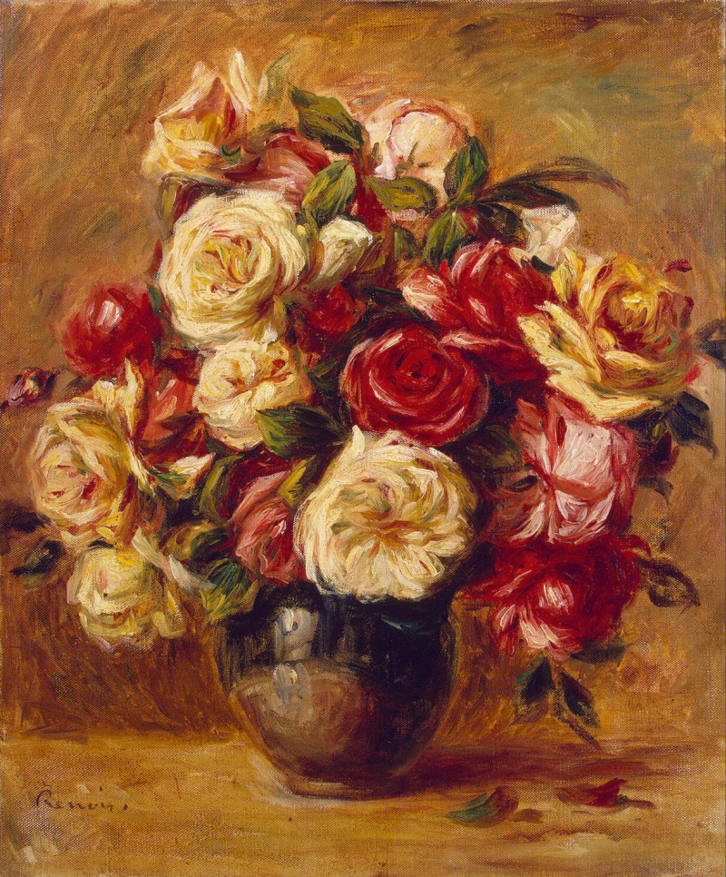 Pierre Auguste Renoir A bouquet of roses, 1913：作品描述| Arthive