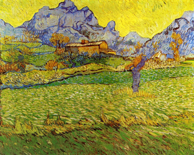 Meadow in the mountains, 12 1889, 92×73 cm by Vincent van Gogh